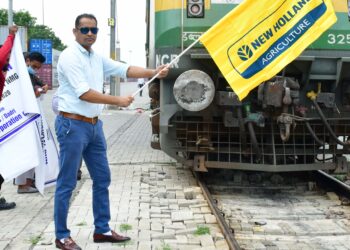 CNH Industrial India exports 100 tractors to Bangladesh in an inaugural freight train run from Dadri, Noida