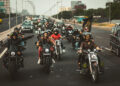 Harley Davidson Ride in Ahmedabad was flagged off by the cast of the upcoming Gujarati film “Raado”