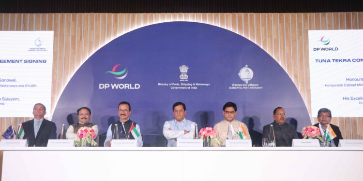 Deendayal Port Authority, Kandla signs Concession Agreement with DP World for the 	Development of Mega-Container Terminal at Tuna-Tekra.