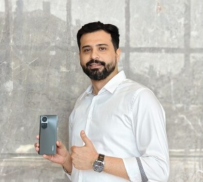 Karan Dua, Product Marketing Lead, OPPO India at the launch of OPPO Reno10 in Ahmedabad