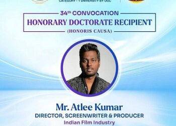 A Full-Circle Moment: Atlee to Receive Honorary Doctorate from Sathyabama University