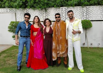 Star Cast of Film ‘Sunny Sanskari Ki Tulsi Kumari’ – Varun Dhawan, Janhvi Kapoor, Sanya Malhotra, Rohit Saraf and Maniesh Paul Visit Ahmedabad