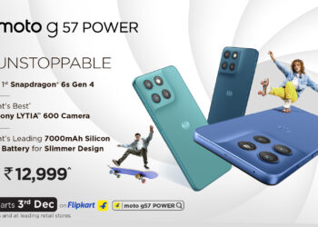 Motorola Launches the Best Budget Phone^ for Just ₹12,999* moto g57 POWER with the World’s 1st Snapdragon® 6s Gen 4, Segment’s Best 50MP Sony LYTIA™ 600 Camera, Highest 7000mAh Silicon Carbon Battery, and Latest Android™ 16 out of the box.