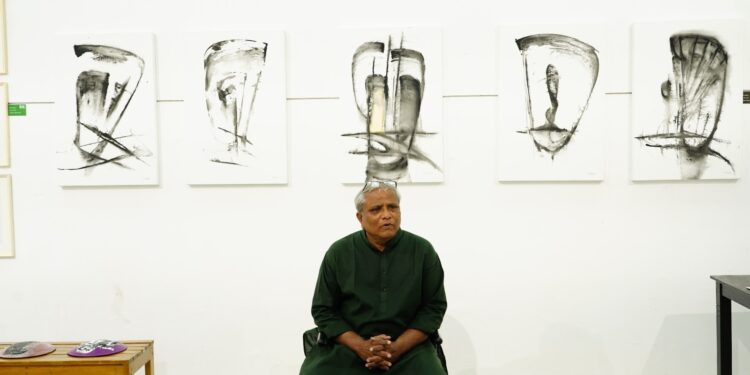 FaceSurface: Painting as Process- A Solo Exhibition by Rajendra Kadia from 17 – 22 March 2026 at L & P Hutheesing Visual Art Centre, Ahmedabad