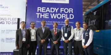 SUN Mobility HEV Business showcases the world’s first Modular Multi-Battery Swappable Solution with the Tata Starbus EV platform at Prawaas 5.0
